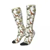 Chaussettes pour hommes Tropical Vintage palmiers hawaïens Long Merch zèbre girafe ephant léopard chaud exécutif antidérapant