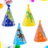 Party Hats 4pcs Theme Birthday Paper Cone Hat Decoration Supplies (Tyrannosaurus Beipiaosauru