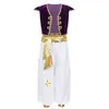 Cosplay Kostüme Kinder Jungen Arabischer Prinz Aladdin Kostüm Weste Hosen Set für Kinder Halloween Party Kleidung