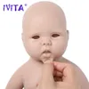 Dolls Ivita WG2014 46CM 3900G 100% Silikonowa Full Body Reborn Baby Doll Unpaled Miękkie lalki DIY Zestaw do zabawek dla dzieci Prezent 231023