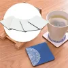 New Mats Pads Sublimation Blank Coasters DIY Customized Round Shape Natural Cork Coaster Coffee Tea Insulation Cup Pad Slip