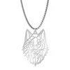 Pendentif Colliers My Shape Wolf Animal Collier Forêt Animaux Hommes Creux Cut Out Bijoux Cadeau pour Femmes