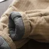 Pantaloni invernali per bambini Pantaloni cargo in pile solido per ragazzi Addensare pantaloni sportivi caldi 2 anni Vestiti per bambini Autunno Ragazza Pantaloni alla caviglia 231023