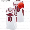 Anpassad anpassad Arkansas 2021 Jämställdhet NCAA Basketball Jersey JD Notae Joe Johnson Khalen Robinson Moses Moody Patrick Beverley Portis Arkansa