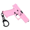 Mini Toy Gun Model Keychain Cannot Shoot Plastic Pistol Model Decoration Boys Birthday Gifts008