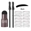 Eyebrow Enhancers Professional One Step Stamp Sha Kit Set Gel Makeup Magic Stencils Eye Brow Brushes9658388 Drop Delivery Health Beau Dhcqh