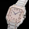 Luxury Watch Full Diamond VVS Mens Automatic Mechanical Sapphire 40MM Business High-end Stainless Steel Belt Giftes