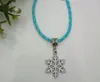 Charm Bracelets 10pcs/lot Drop Glaze Snowflakes Pendant Mixed Color Bracelet DIY Women Christmas Jewelry Gift