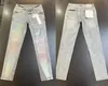 Lila Jeans Designerjeans Herrenjeans Herren Knie Skinny Straight Größe 28-40 Motorrad Trendy Langes Gerades Loch High Street Denim Großhandel 2 Stück 10 % Rabatt 48