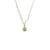 Ожерелья с подвесками VOQ, роскошные модные изумрудные жемчужные ожерелья Hetian, женская цепочка на ключицы, серебряный цвет, ювелирные изделия, подарок