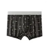 Mutande da uomo Boxer Bugle Pouch Intimo Stampa Slip super morbidi Pantaloncini sexy Tronchi Elasticità Costumi da bagno casual traspiranti