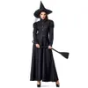 Halloween Costume Women Designer Cosplay Costume Wizard of Oz Halloween Costume Stage Performance Adult Cosplay Black Witch Witch Plays Parent-Child Costume