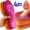 Women Socks 2pairs Self Heating Insoles Thermostatic Thermal Insole Massage Memory Foam Arch Support Shoe Pad Heated Pads Winter Men