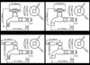 バスルームシンク蛇口アンティークレッド銅壁マウントモッププール蛇口 /庭の水タップ /ランドリータップ洗濯機MZH306