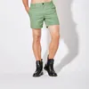 メンズショーツカーキカジュアルサマーソリッドカラー膝の長さバミューダ男性ファッション服レギュラーフィットメンボトムシン