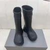 Stiefeletten balenciashoes Modische Regenstiefel aus roten Gummistiefeln Modestiefel mit dicker Sohle Knielange Stiefel U0FOL