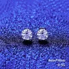 S925 Argento 3mm 4mm 5mm 6.5mm Moissanite Orecchini a lobo Fascino Donna Base Versatile Orecchini Gioielli per le donne Festa di nozze Fidanzamento Regalo di San Valentino SPC