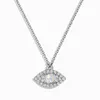 المعلقات S925 Sterling Silver Moonstone Diamond Necklace - وصي