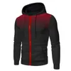 Sweats à capuche pour hommes Sweatshirts Automne Zip Print Sweat à capuche Casual Sweat à capuche solide avec manches longues Streetwear Hoody Coat pour homme 231021