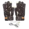 Gants de sport gants chauffants électriques réchauffement complet des mains gants tricotés à 5 doigts pour écran tactile hiver réchauffement des mains 231023