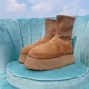 Botas de neve clássicas Dipper para mulheres inverno novo elástico fino com zíperes laterais elegantes e versáteis sapatos de algodão grosso de pelúciaG