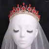 Hårklipp kmvexo barock bröllop kristall tiaras pannband elegant huvudbonad prom accessoarer brud kronor fest festival smycken