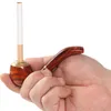 Mini pipe all solid wood men's portable wooden handmade mahogany dual purpose filter pipe