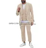 Men's Suits Business Classic Men 3-Piece Blazer Vest Pants Formal Groom Wedding Costume Homme Slim Fit Daily Tuxedos Wear Outfits