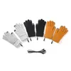 Sporthandskar uppvärmningshandskar Pekskärm Elektriska handskar Inbyggda värmebrädet USB Laddningscykelhandskar för vinteruteserveringar 231023