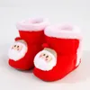 Botas nascidas Baby Inverno Snow Christmas Contraste Color Tornozelo A asas de coração quente Asas de caminhada para criança 0-18m