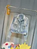 Kvinnorjackor 2023 Autumn Short Denim Jacket Studded Jeans Outfit Punk Design Full Sleeve Cardigan All Matching Tops Chaqueta Corta Para