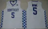 Custom NCAA College Kentucky Wildcats Jersey Basketball 1 John Calipari 0 Deaaron Fox 5 Malik Monk 3 Edrice Adebayo 15 Demarcus Cousins ​​00 D