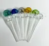 Tubo de queimador de óleo colorido HOOKAHS Pyrex Tubos de unhas de vidro de cor grossa para bongo de água de vidro