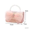 Handbags Children Wallet New Small Bag Cute Girl Classic Coin Purse Handbag Flower Beading Princess Kid Money Bag Baby Shoulder Bag