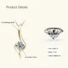 ペンダントネックレスAnziw Real 1.0Carat Twist Necklaces for Woman 100％925 Silver Drop Pendant認定トレンディファインジュエリーギフト231020