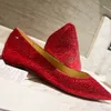 Créateur de mode Talon rouge de haute qualité pour femmes Talons hauts Sandales à semelles en cuir de luxe Talons fins incrustés de pantoufles à talons en strass 1-12cm Chaussures de dîner H0356