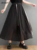 Skirts Anteef Korean Fashion Cotton Vintage High Waist Summer Casual Loose Long For Woman Tutu Womens 2023 Skirt Clothing