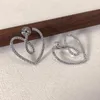Kolczyki stadnorskie luksusowe klipy do ucha serca dla kobiet temperament w kształcie serca blingbling damskie przyjęcie biżuterii urodzinowy prezent świąteczny
