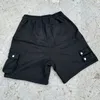 Shorts pour hommes Summer Washed Black Tactique Sweatshorts Hommes Loose Fit Heavy Cotton Cargo Streetwear