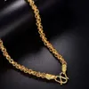 Collier personnalisé en or pur 24 carats Au999, chaîne solide, bijoux pour femmes et hommes, usage quotidien