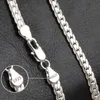 Chokers S925 Sterling Silver 6mm Hela sidled halsband 8182024 tum kedja för kvinnliga män mode bröllop engagemang smycken 231021