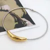 Personalized stainless steel thick curved necklace for women's high-end magnetic suction elastic snake bone chain collar