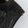 女性の革の女性模倣ジャケット女性スプリングプースリーブレスコート秋のベストモーターチョッキサコマントー