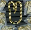 Collane di alta qualità di design Collana girocollo cubana Collares Punk Vintage Chunky Thick Link Catena in oro 18k Accessori per gioielli da donna