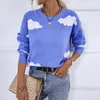 Women's Sweaters YEMOGGY Fashion Knit Sweater Pullovers Women Spring Autumn 2023 O-neck Full Sleeve Cloud Pullover