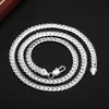 S925 Sterling Argent 6mm Collier latéral complet 8182024 pouces Chaîne pour femme hommes Mode Mariage Engagement Bijoux 231021