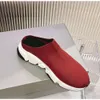 Women and Men Couples Round Toe Half Slipper Shoe Sock Slides Leisure Sapatos Wool Knitting Outdoor Fashionable Shoes