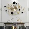 Horloges murales 73x44cm Grande horloge en métal Design moderne Bref Art Horologe Luxe Salon Décor à la maison Silencieux suspendu