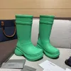 Stiefeletten balenciashoes Lange Regenstiefel für Damen Hohe Regenstiefel Stiefel mit dicker Sohle YVQKL