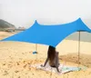 Çadırlar ve Barınaklar Aile Plajı Güneşlik Hafif Güneş Gölge Çadırlı Kum torbası Ankrajı Ücretsiz Peg Büyük Taşınabilir Kanopi